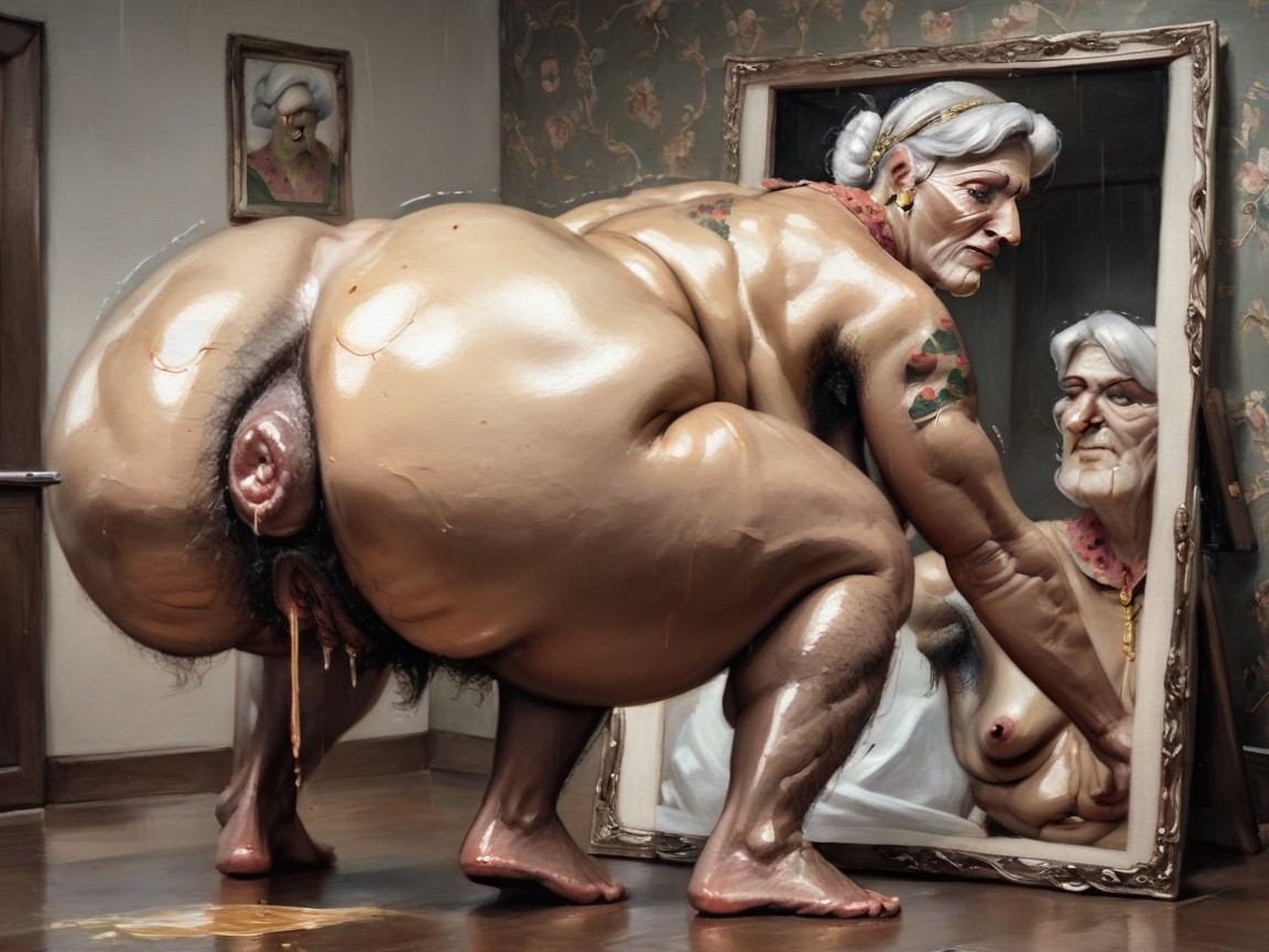 Nasty, Scratch Marks, Granny AI Porn