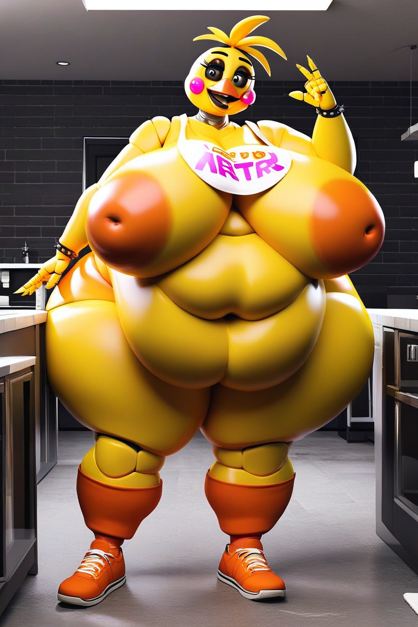 Hyper Thighs, Hyper Nipples, Thick Furry AI Porn