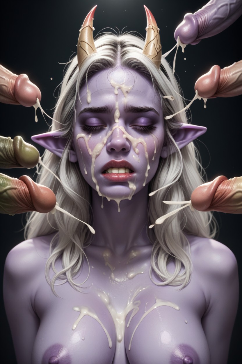 Dynamic, Face Covered In Cum, Head Back AI Porn