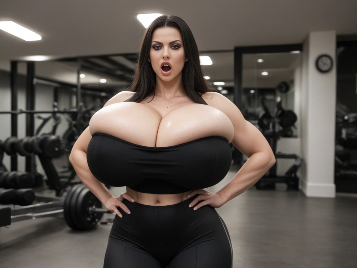 Huge Round Breast Like A Ball, Hyper Gigantic Round Breast, Bubble Boobs AI 포르노