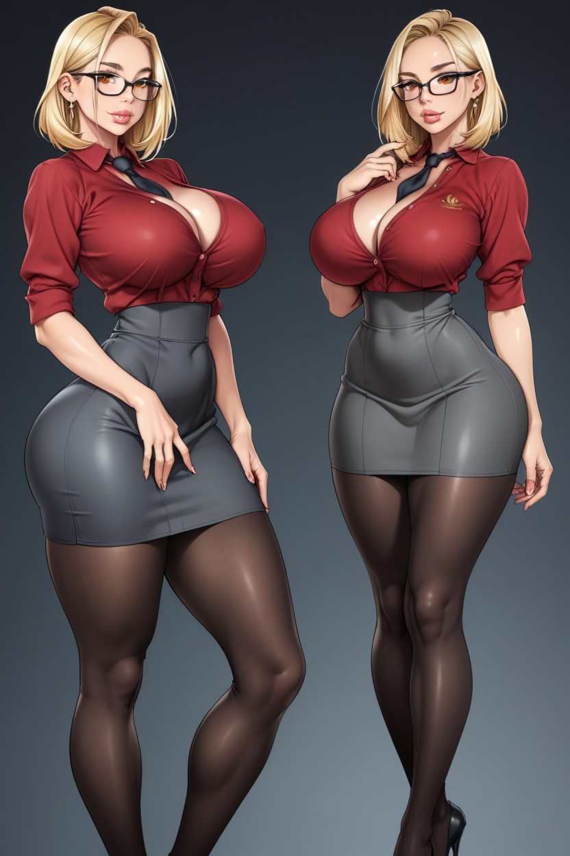 Extremely Beautiful, Silicone Butt, Multiple Positions AI Porn