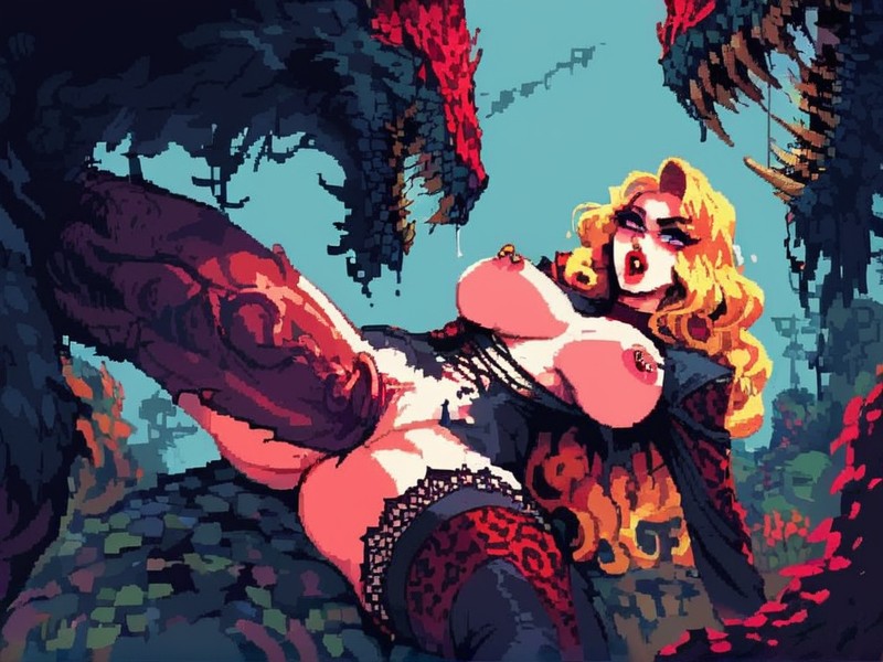 Grabbing Ass, Extremely Huge Monster Cock Spreading Pussy, Gang Bang AI Porn