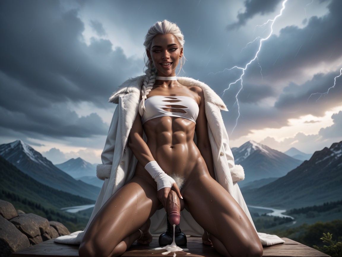 Braided, Naked, Mountains Shemale AI Porn
