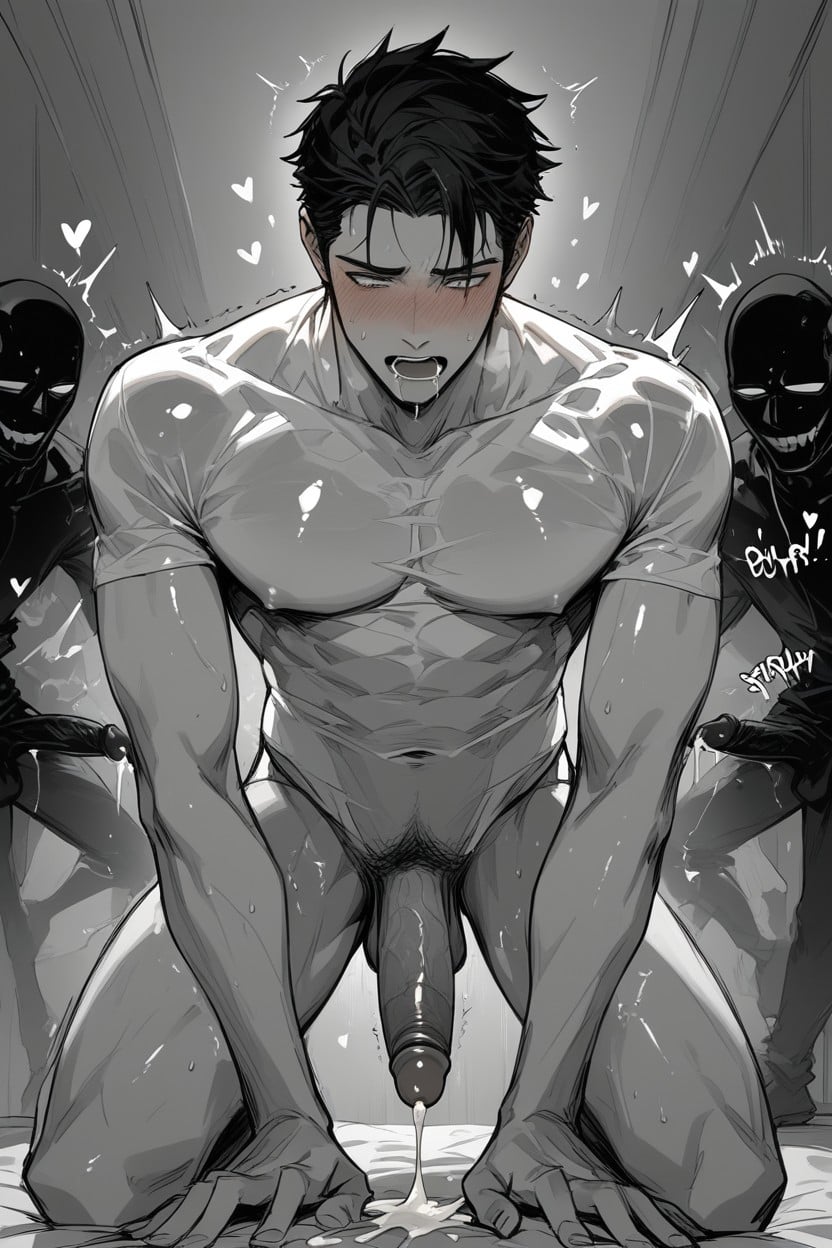 Drooling, Erect Penis, Dripping Precum AI Gay Porn