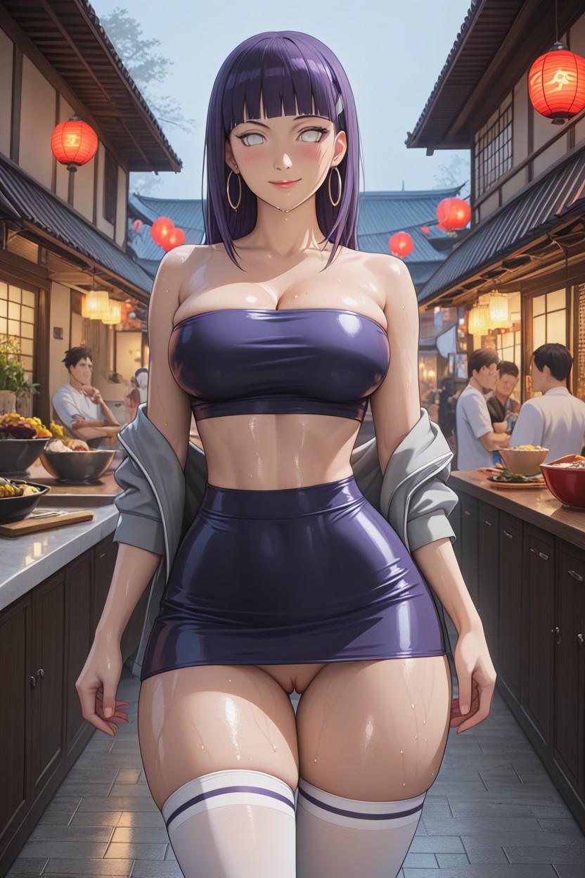 Perfect Ass Shape, Shaved Pussy, Hinata Hyuga From Naruto Porno IA
