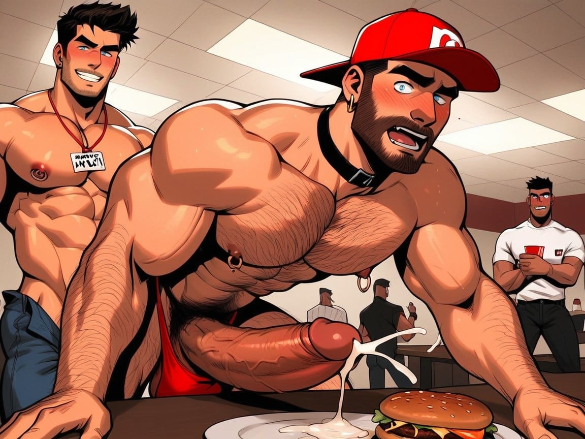 Muscular Thighs, Perfect Blue Eyes, Gigantic Penis Porno gay IA
