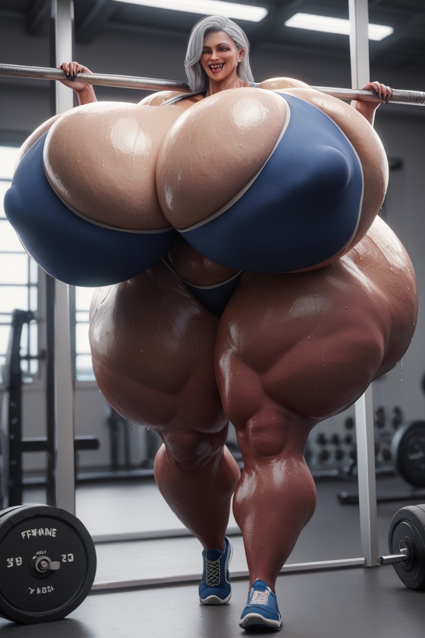 France Gym Background, 18+, Standing Hentai AI Porn