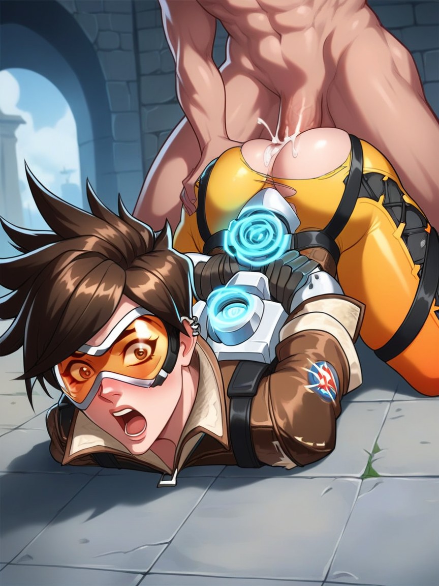Defeated, Skinny, Large Hentai AI Porn