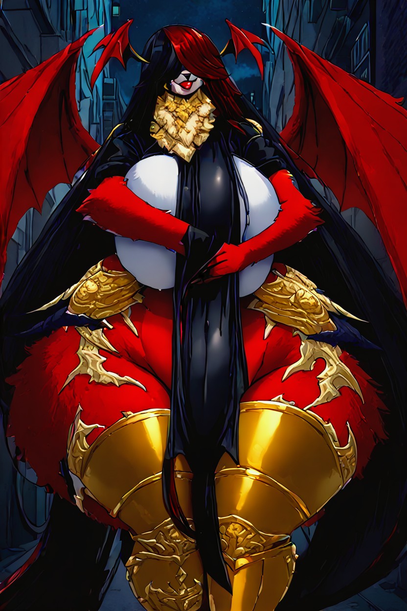 Huge Ass, Fluffy Red Fur On Neck, Exposed Navel Hentai AI Porn