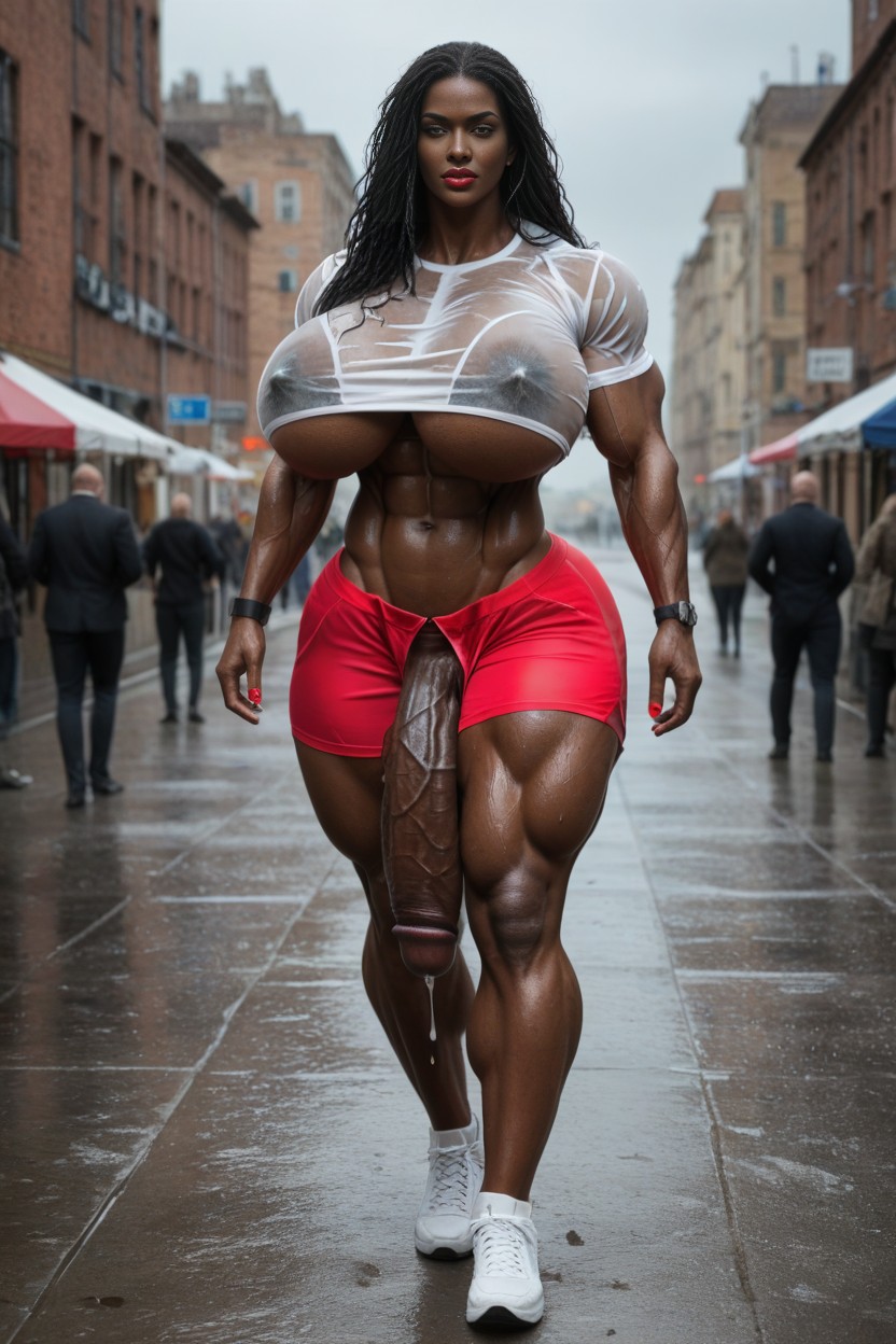 Gigantic Veins All Over Her Body, Vagina, Bodybuilder Shemale AI Porn