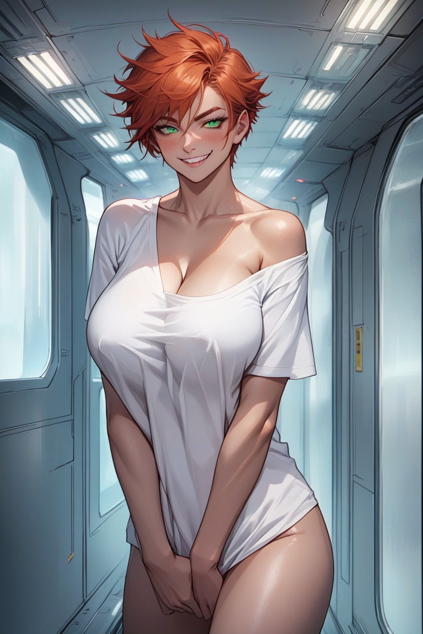 Smug Expression, Thick Eyelashes, Sexy Legs Hentai AI Porn