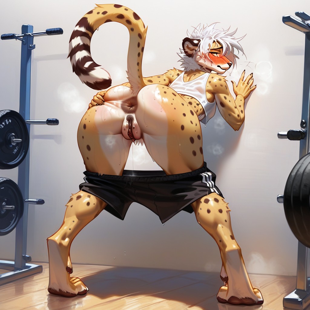 Sleeveless Sport Top, Cheetah, Spotted Fur Porno IA Furry