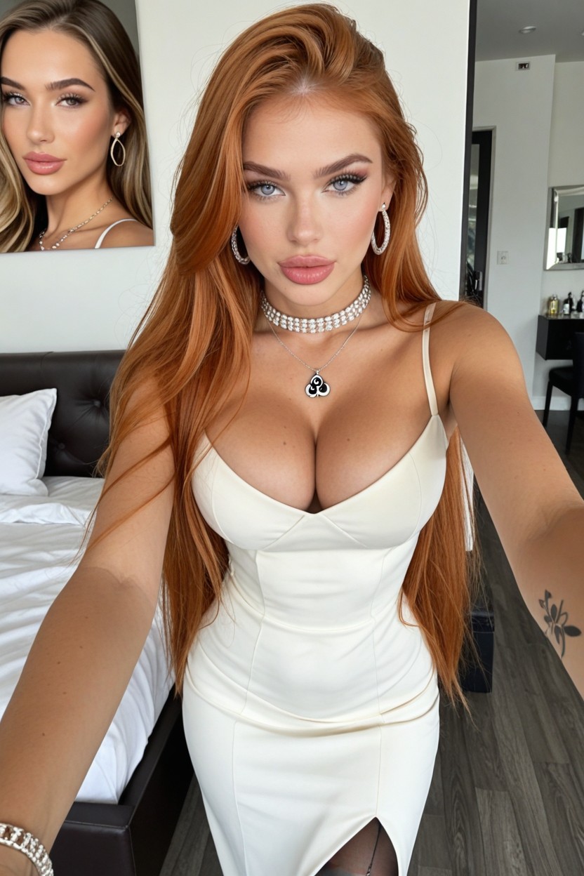 Full Body, Gorgeous Pretty Slavic, Look On Viewer AI Porn