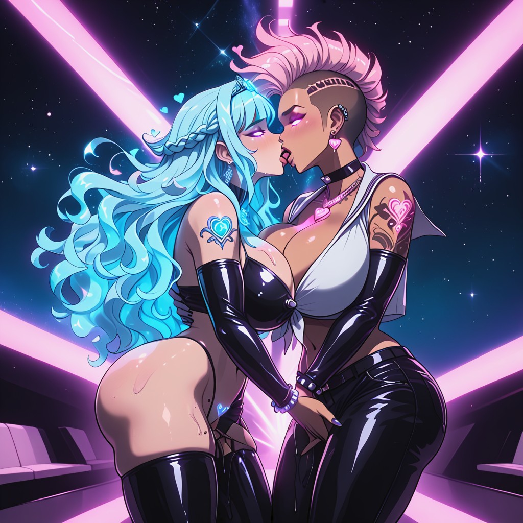18+, Chest Out, Bimbo Punk Gyaru Sailor Sentei Sluts Hentai AI Porn