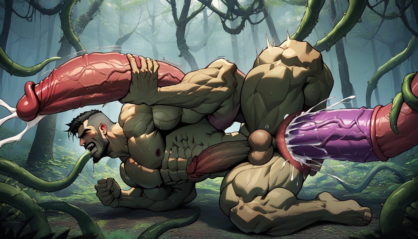 Drooling, In Love, Tentacles Gaping Asshole AI Gay Porn