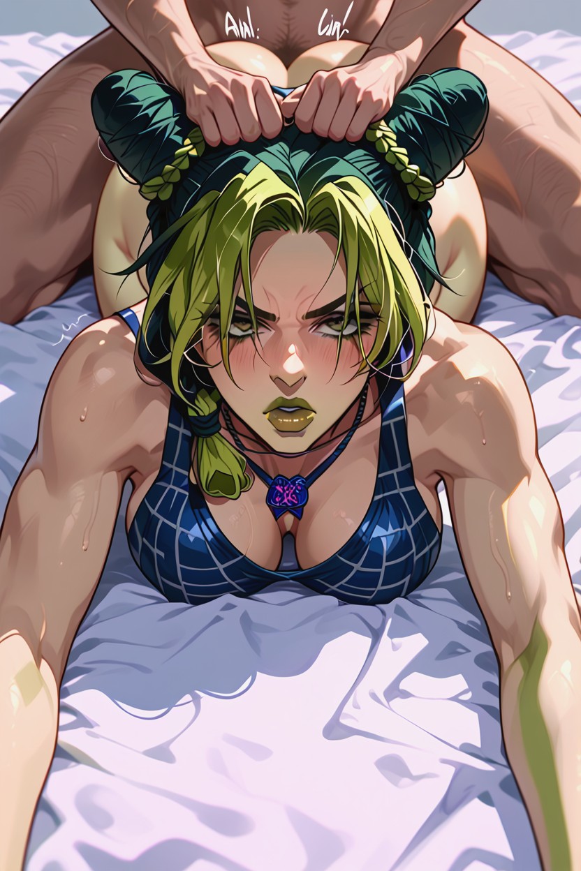 Jolyne Naked, Extreme Close Up Of Face, Jolyne Moaning Hentai AI Porn