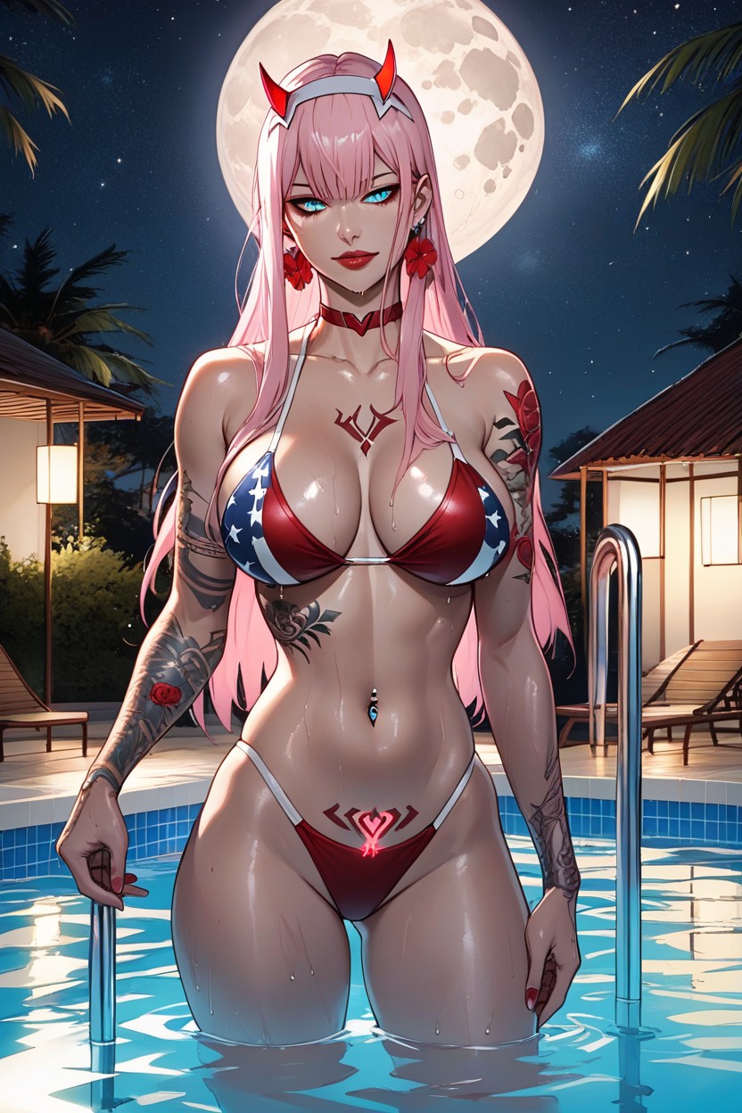 Neck Tattoo, Shiny Skin, 25+ Hentai AI Porn