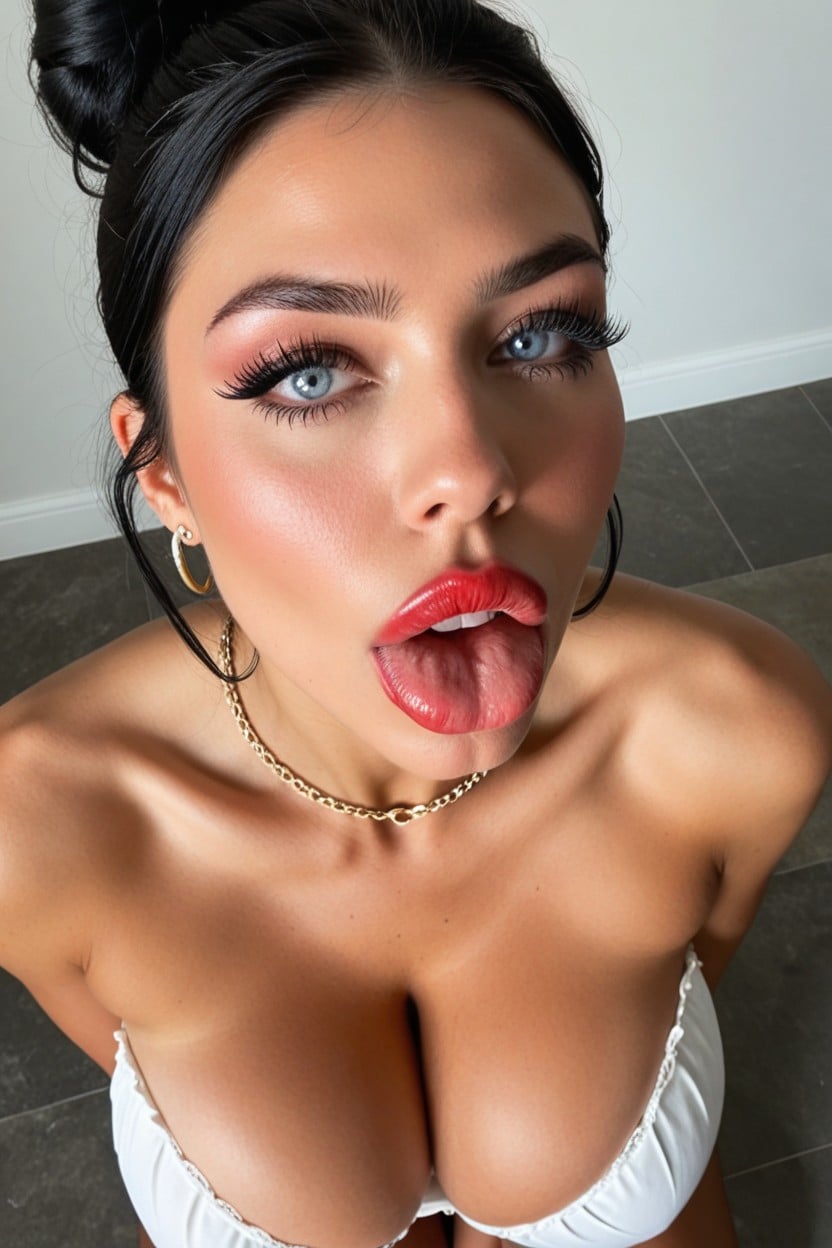 Close Up, Red Lipstick, Bimbo AI Porn