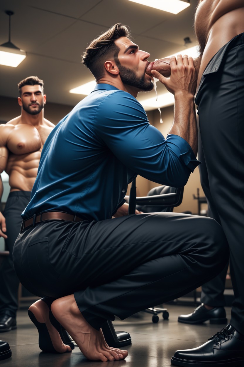 Sweaty, Bottom Up, Intimate AI Gay Porn
