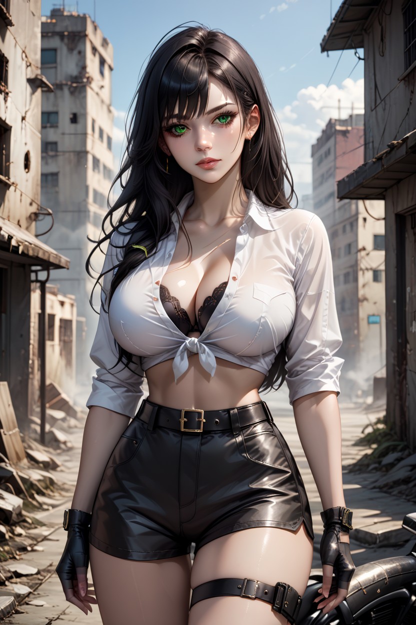 Black Holster, Thighs, With The Sleeves Potentially Rolled Up Hentai AI Porn