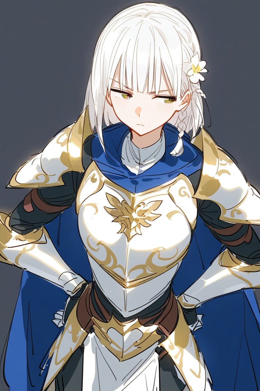 18+, Brown Eyes, White Hair Hentai AI Porn