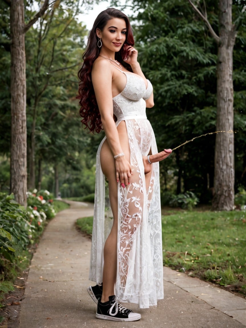 Wide Angel View, Pink Eyeshadow, Feminine Male Shemale AI Porn