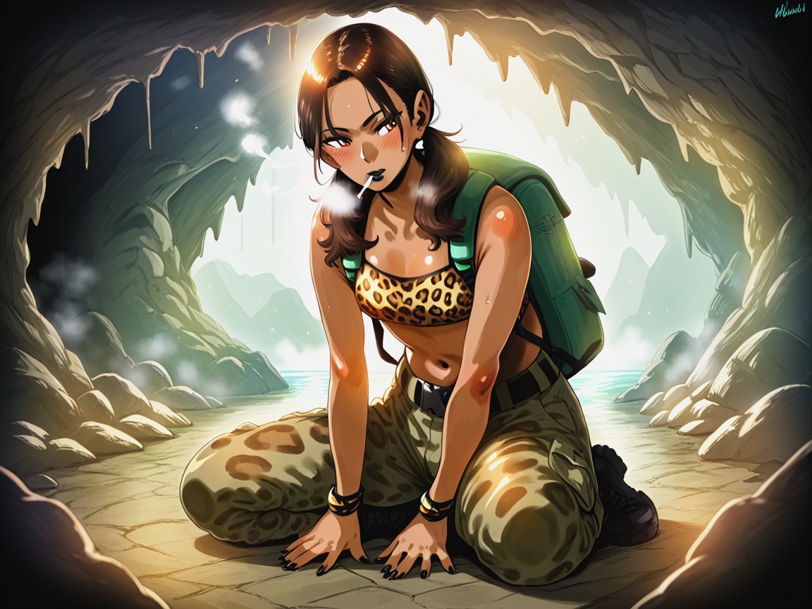 Climbing Harness, Skinny, Cave Hentai AI Porn