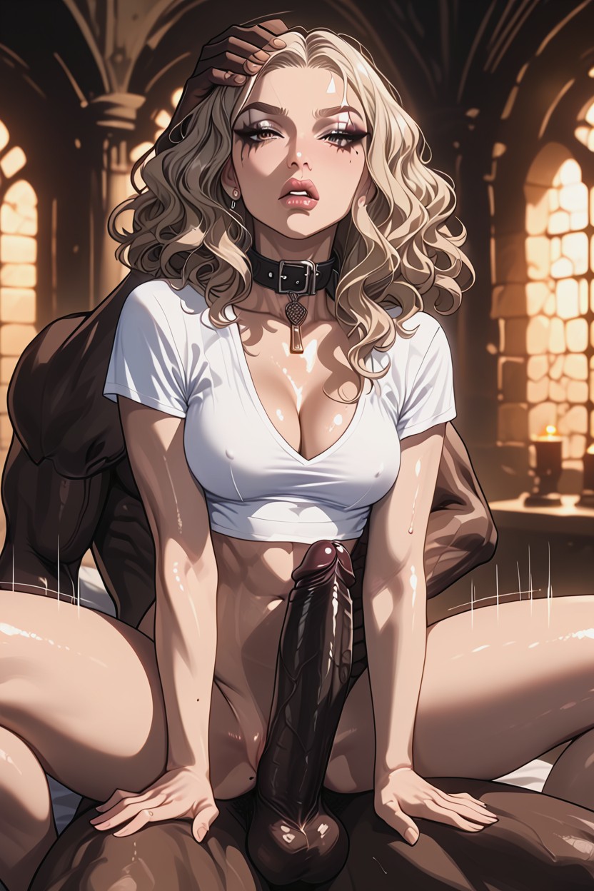 Grabbing Massive Balls, Big Chest, Collar Hentai AI Porn