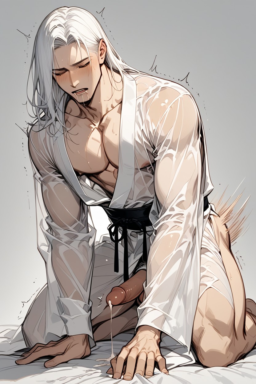 Can Barely Stand On His Own Feet, Overwhelming Pleasure, Shaking AI Gay Porn