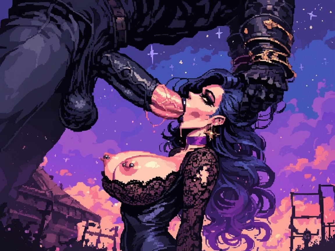 Chest Up, Grabbing Head, Deepthroat AI Porn