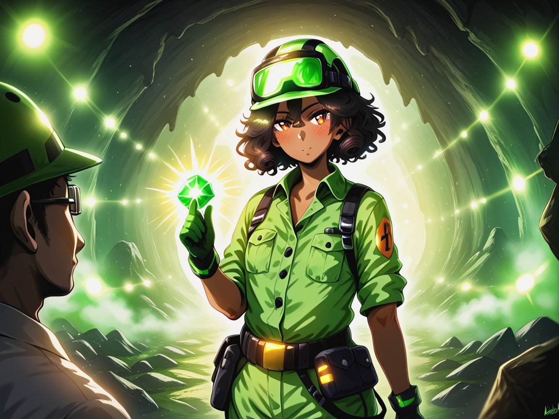 Miner, Energetic Face, Chest And Hips Proportionate Hentai IA