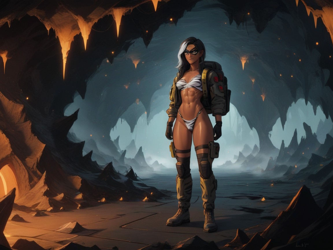 Silver Tactical Shell Jacket, One Woman, Massive Ass Latina AI Porn