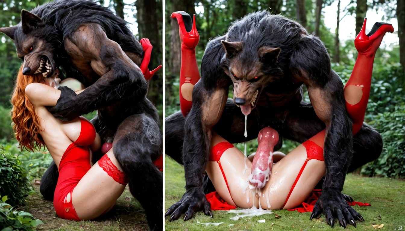 Hard Fucking, Red Garter Belt, Choking Her AI Porn