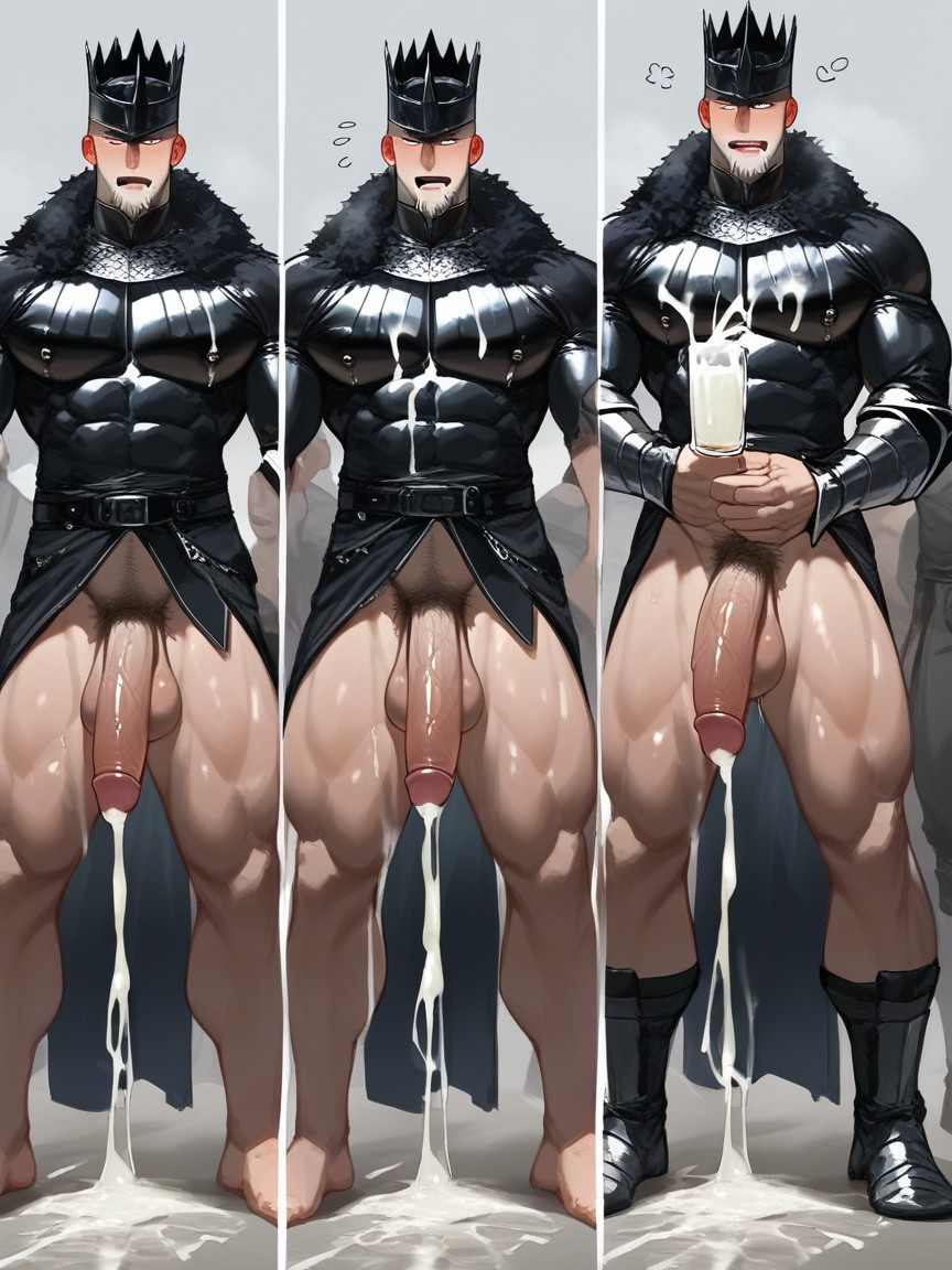 Drooling Cum, The Defeated Captured King Get Fucked By Dark Knights, Precum AI Gay Porn