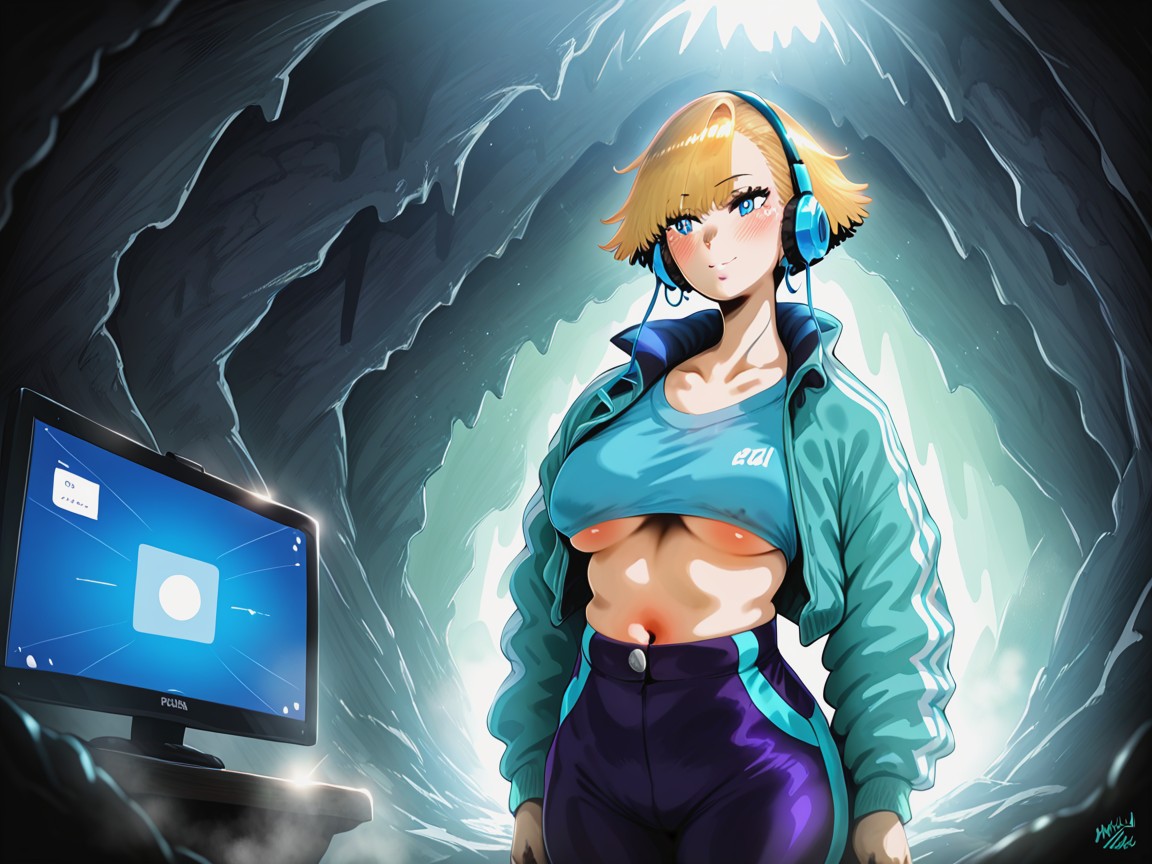 Lens Flare, Blue Eyes, Afterimage Hentai AI Porn