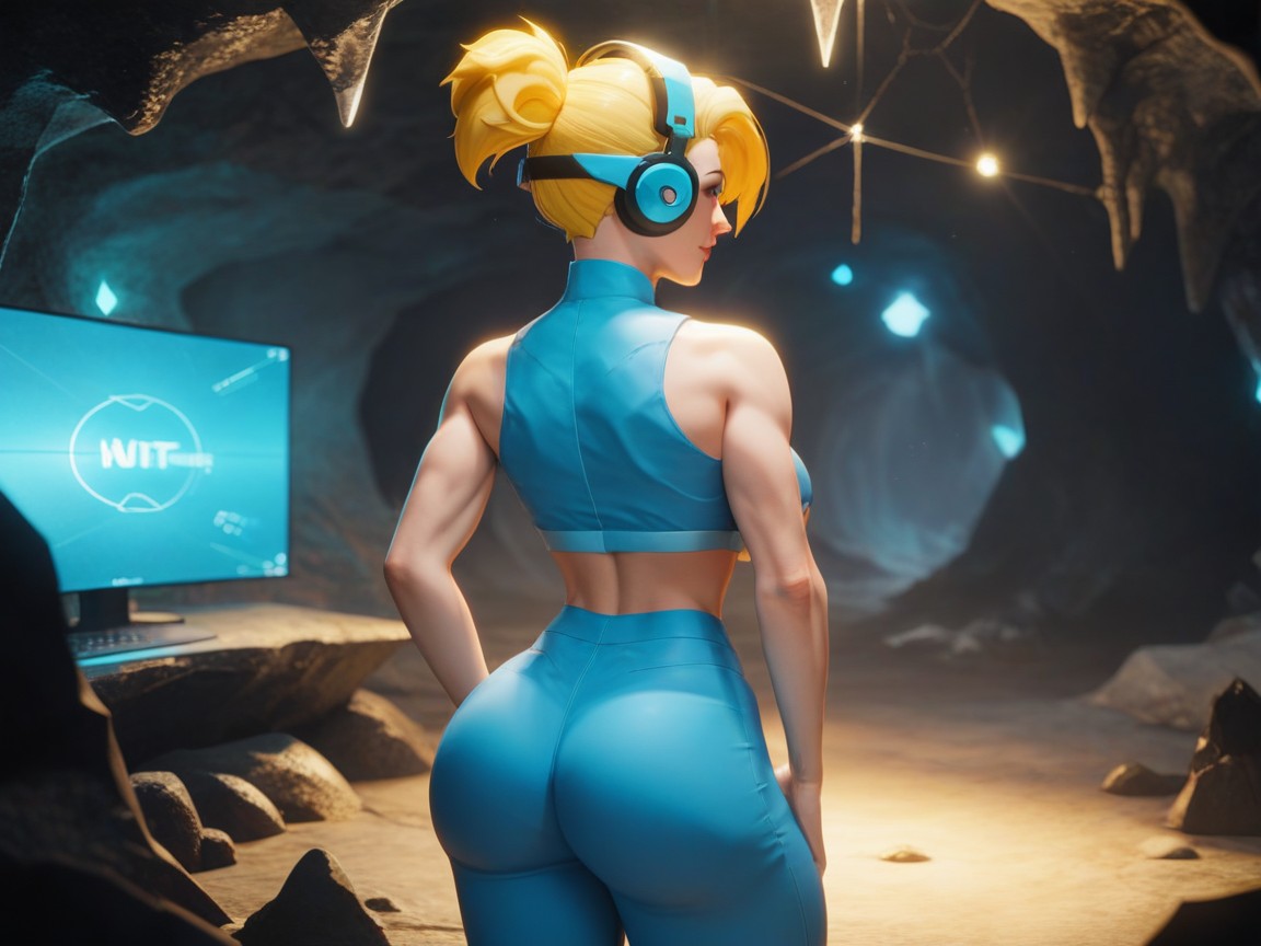Rounded High Breasts, Modern Setting, 1 Person AI Porn