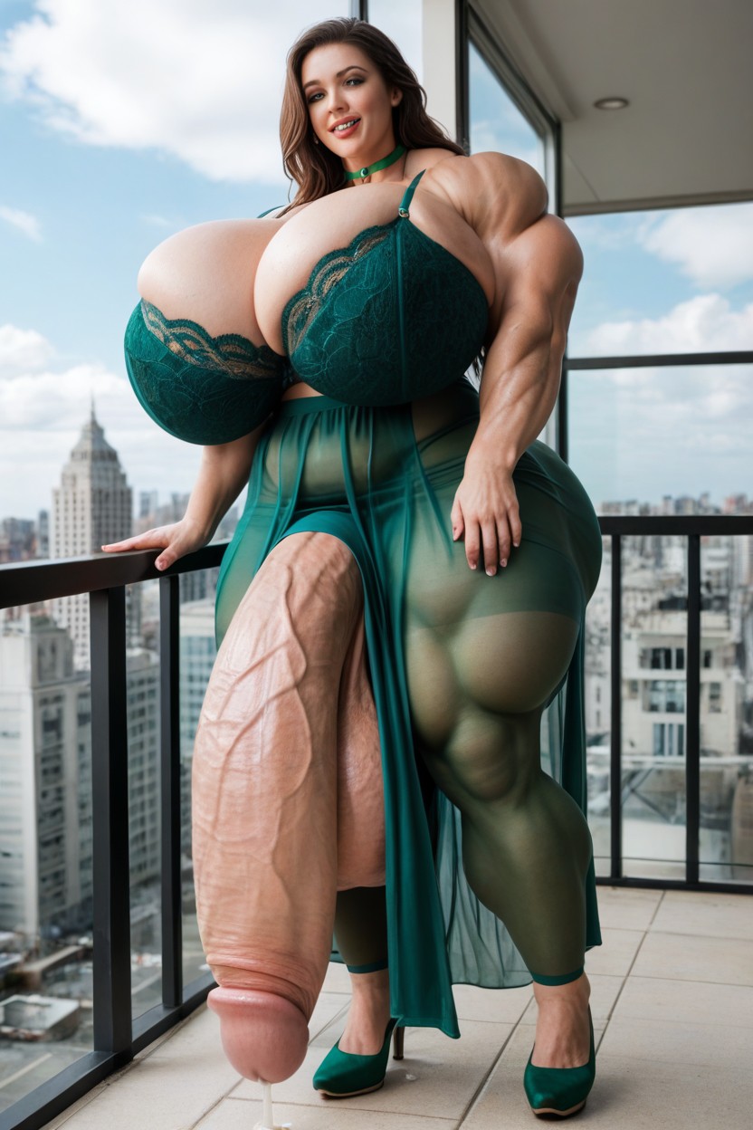 Corps Entier, Beautiful Face, De Haut En Bas Porno IA transsexuelle