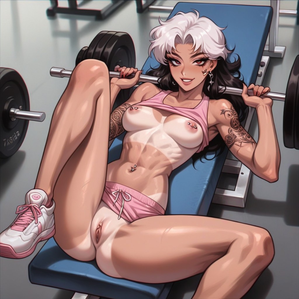 Thick Eyelashes, Ass Tattoos, Pierced Nipples Hentai IA