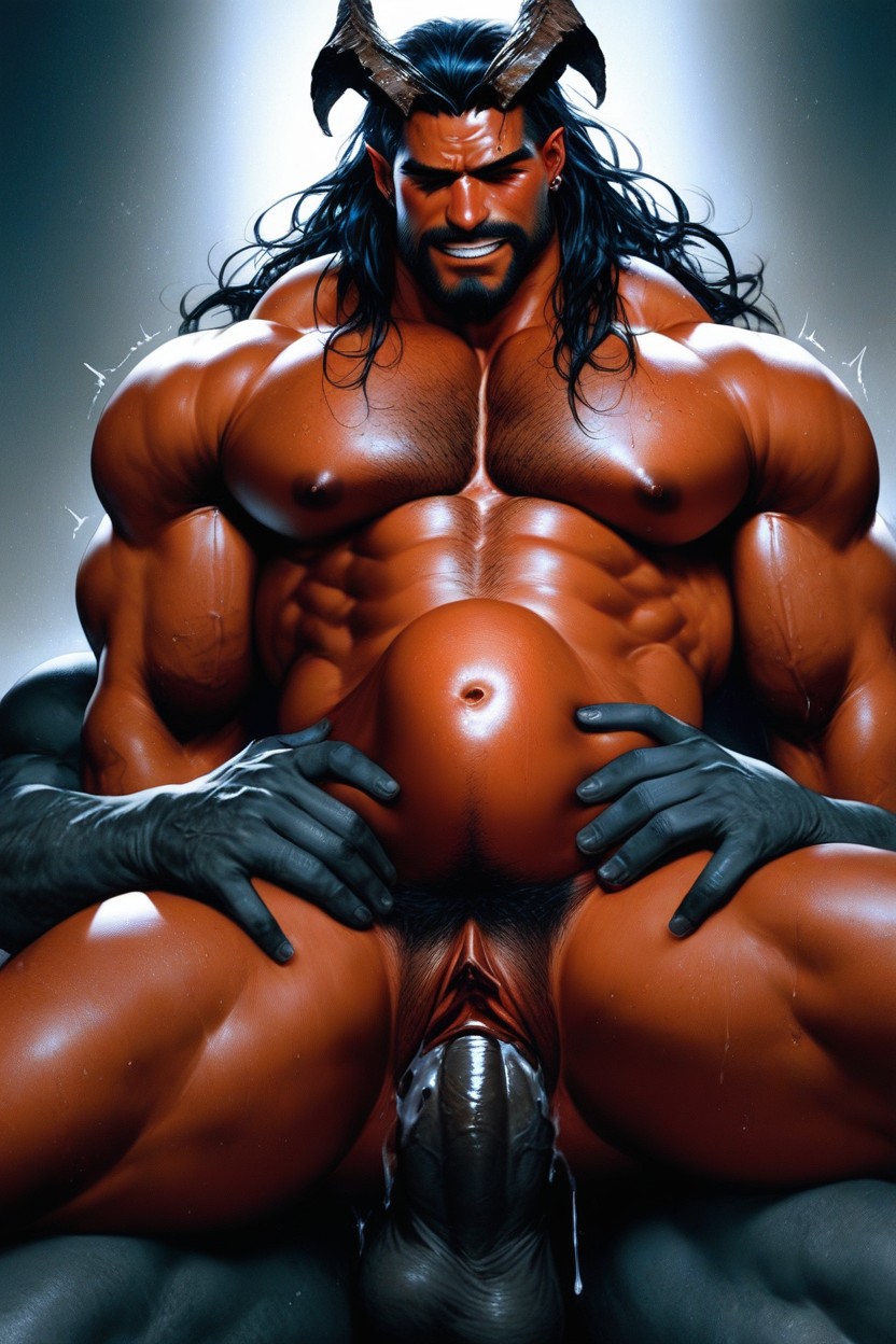 Spread Vagina, Gay, Long Hair AI Gay Porn
