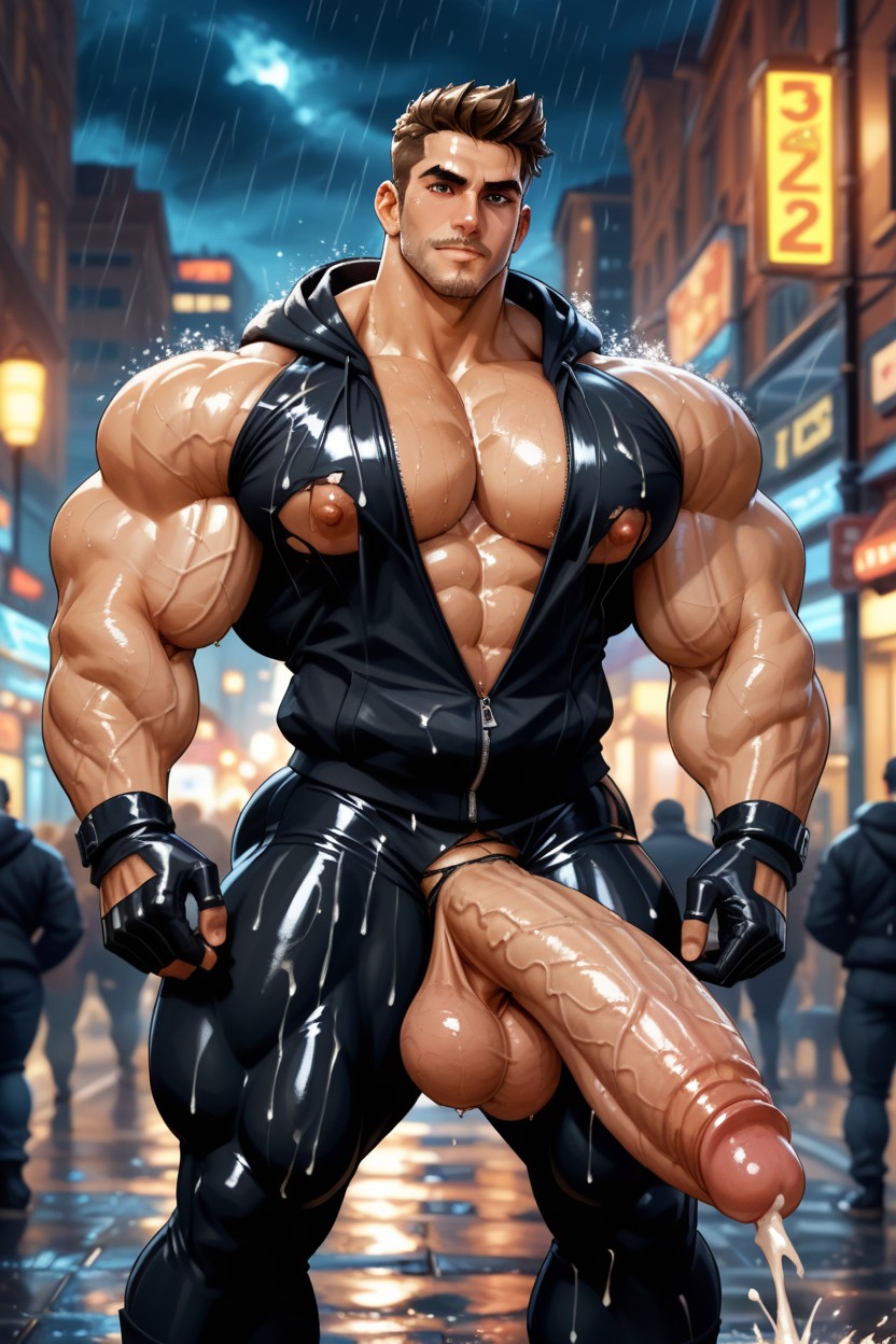 Aquarelle, Sweaty, Huge Cock AI Gay Porn