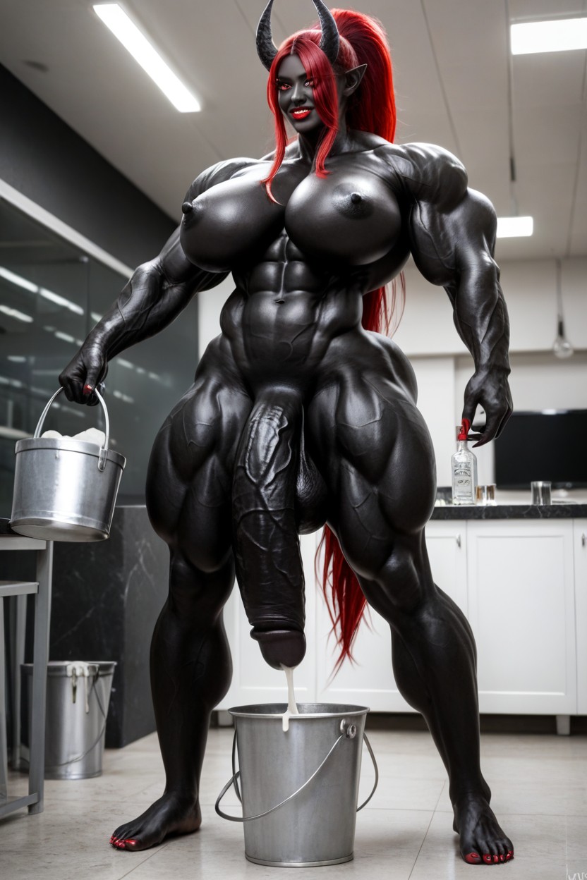 Impossibly Gigantic Black Cock, Laboratory, Extremely Swollen Veins Porno IA transsexuelle