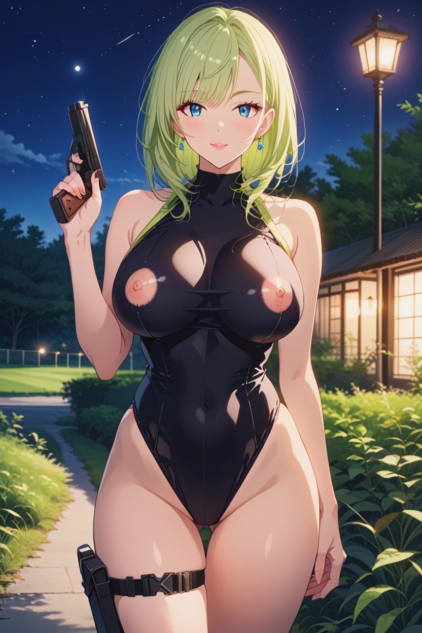 Holster And Walkie-talkie Solid Gray Background AI Porn