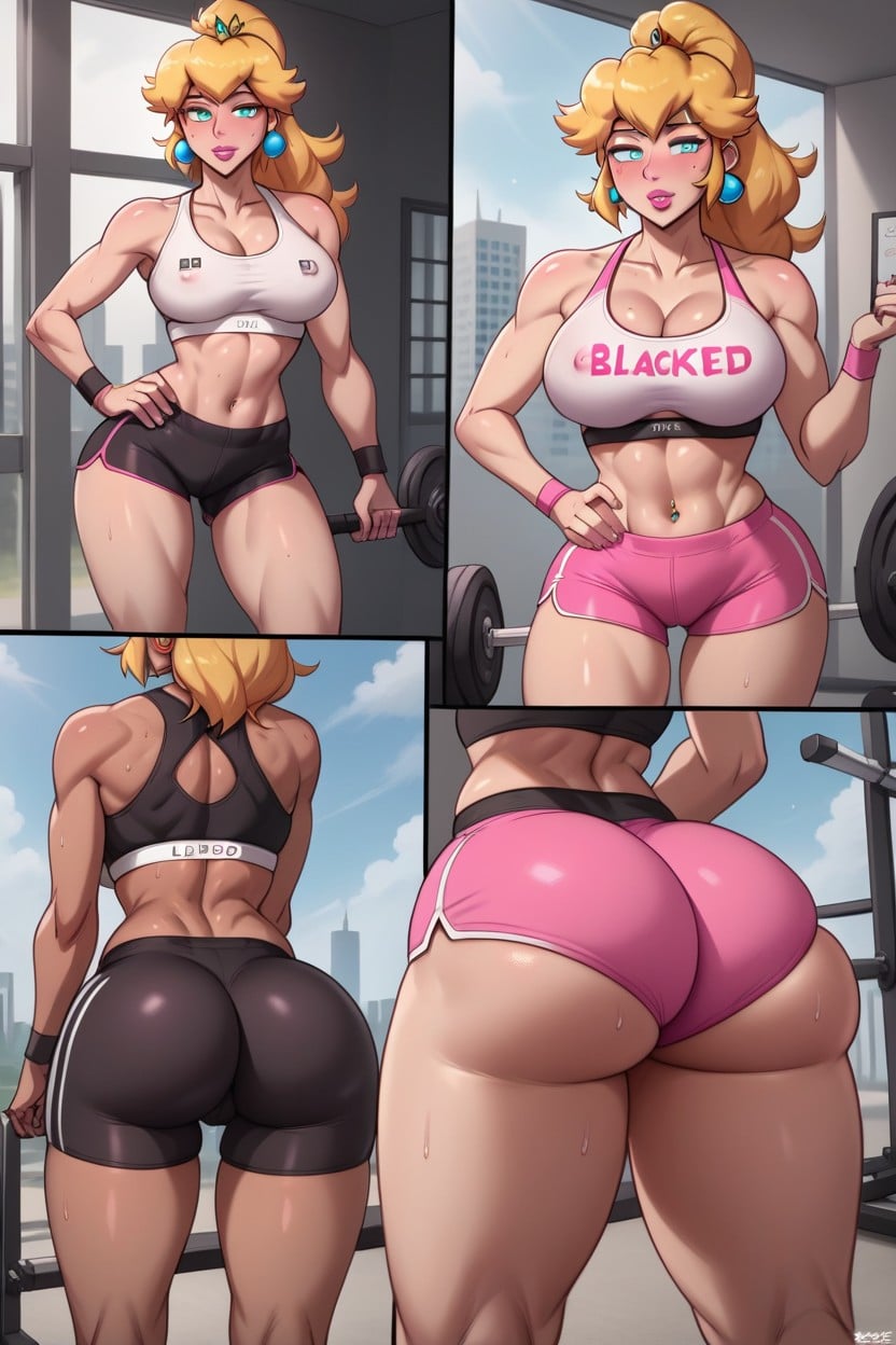 Gold Blonde Hair, Pov, Sports Bra Hentai AI Porn