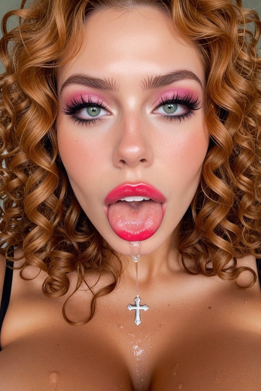 Full Face Blush, Cross Eyed, Perfect Teeth AI Porn