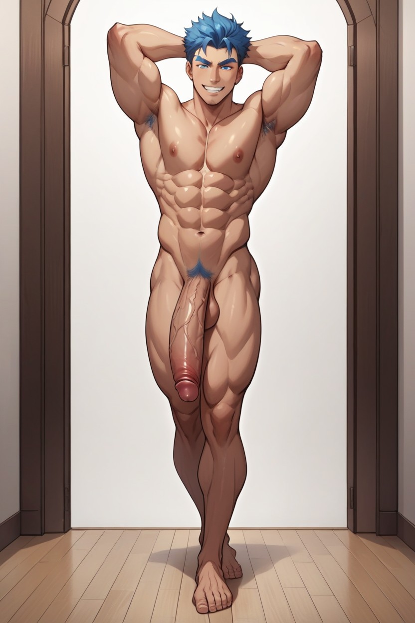 20+, Medium Length, Front View AI Gay Porn