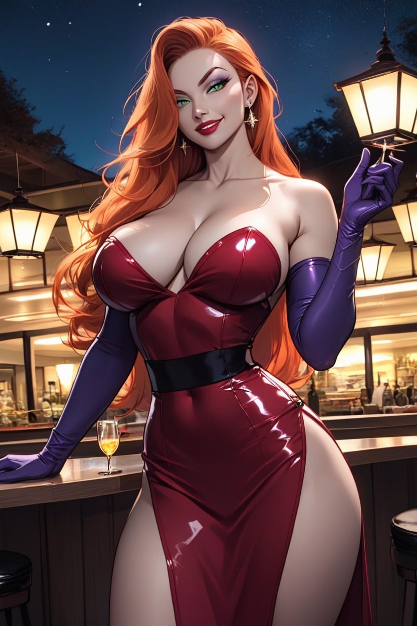 Standing Like Model, Very Wide Hips, Night Hentai AI Porn