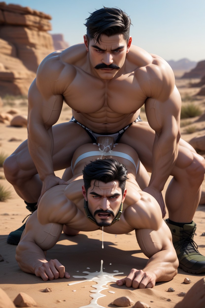 Beard, Camo, Specular AI Gay Porn