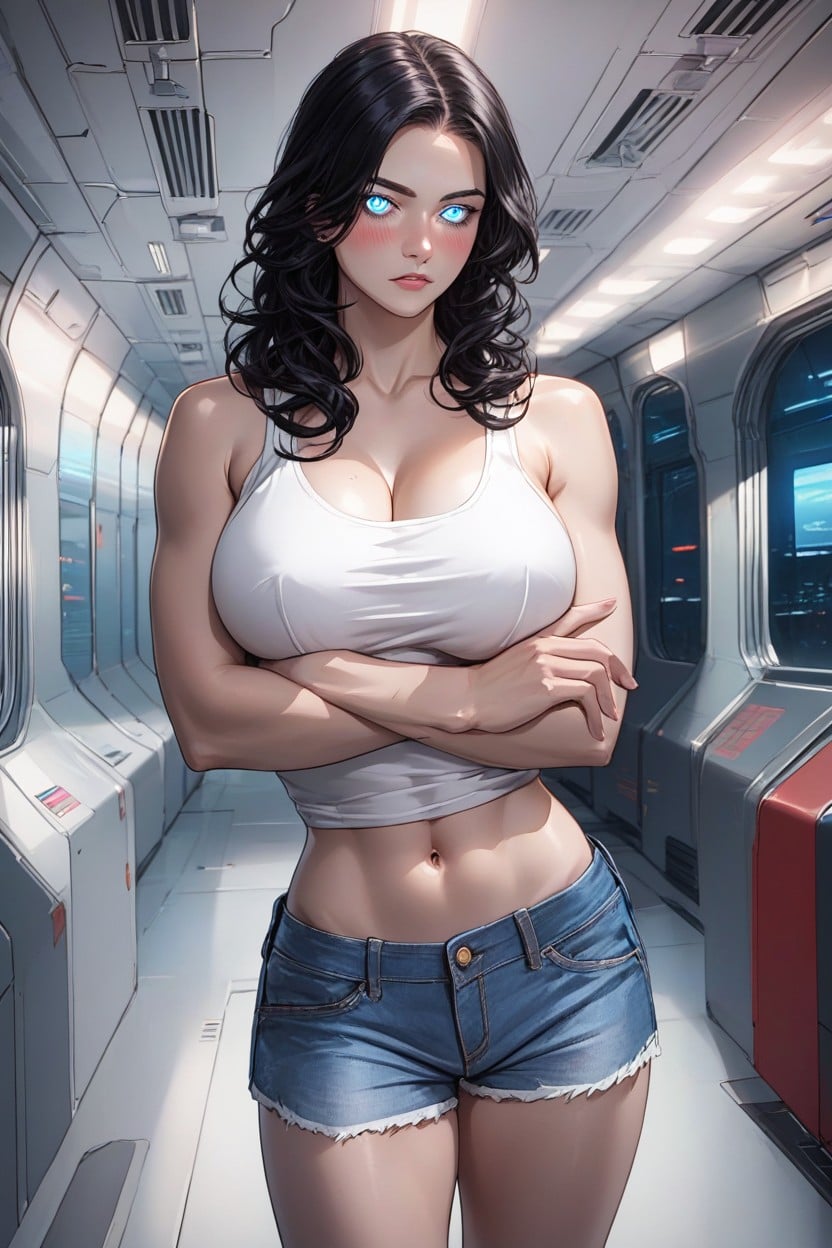 Delgada, Naked Legs, In Her Bedroom Hentai IA