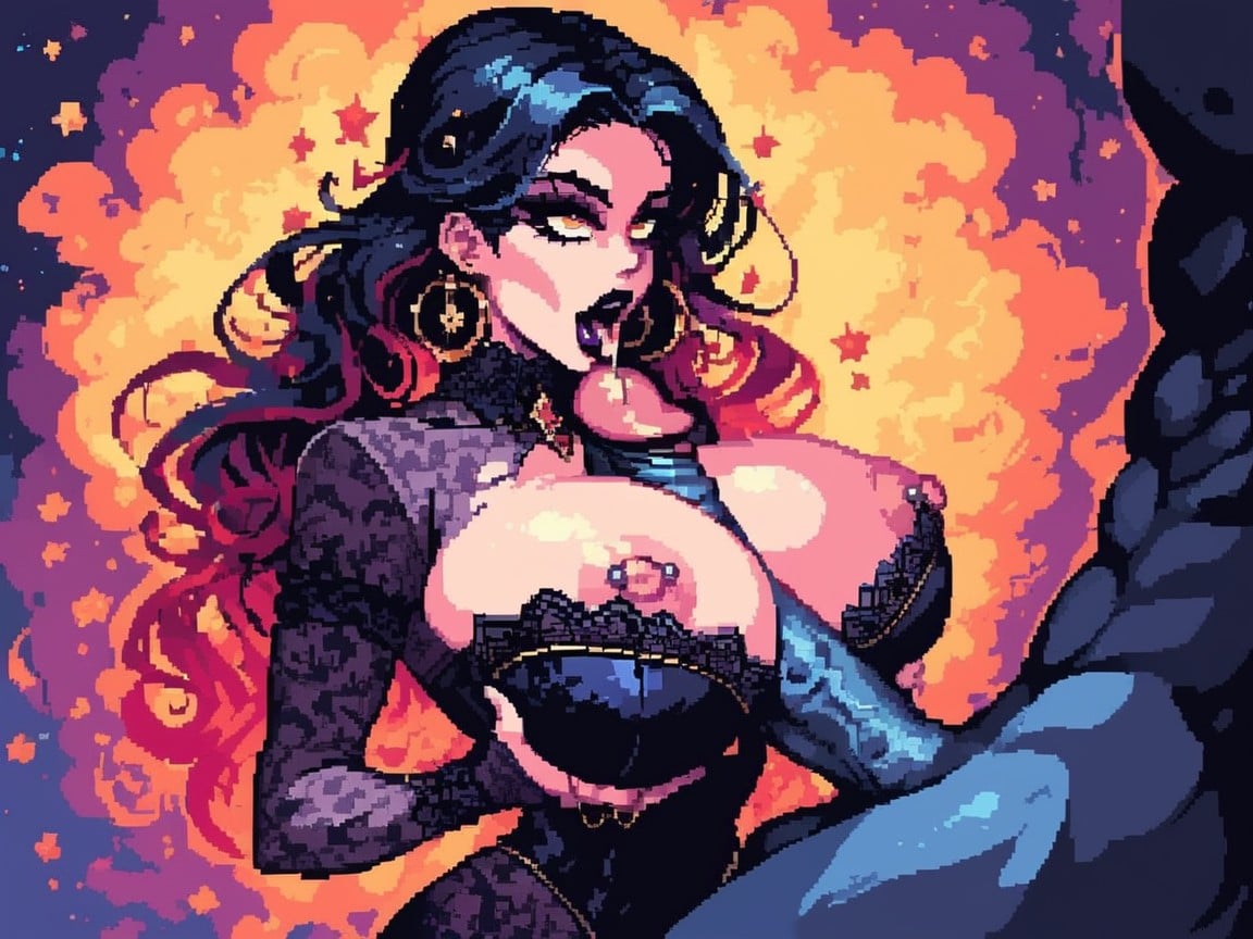 Long Eyelashes, Insanely Huge Wizard Cock, Impossible Fit AI Porn