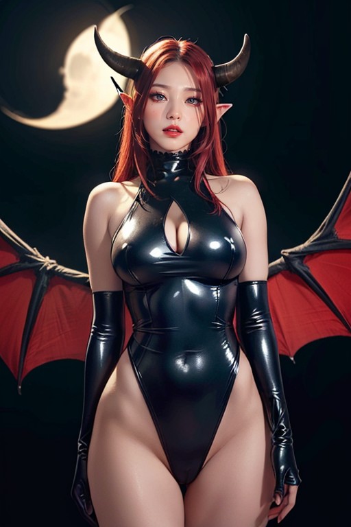 Skinny, Gothic Makeup, Sexy AI Porn